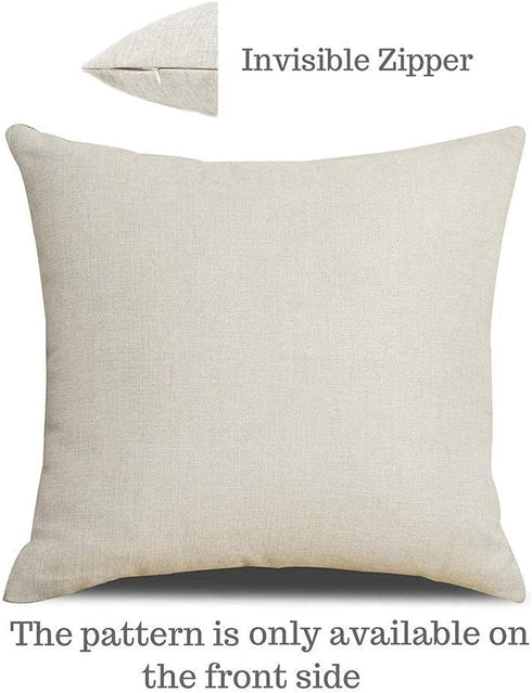 NYDECOR Farmhouse Throw Pillow Covers Quote Pillow Case Cotton Linen Rustic Farm Cushion Cover for Couch Sofa Bed 18x18 Set of 4 Farmhouse Decor Housewarming Gifts